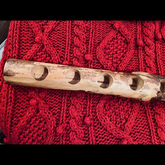 BEAUTIFUL RUSTIC LOG CANDLE HOLDER - Picture 4 of 6